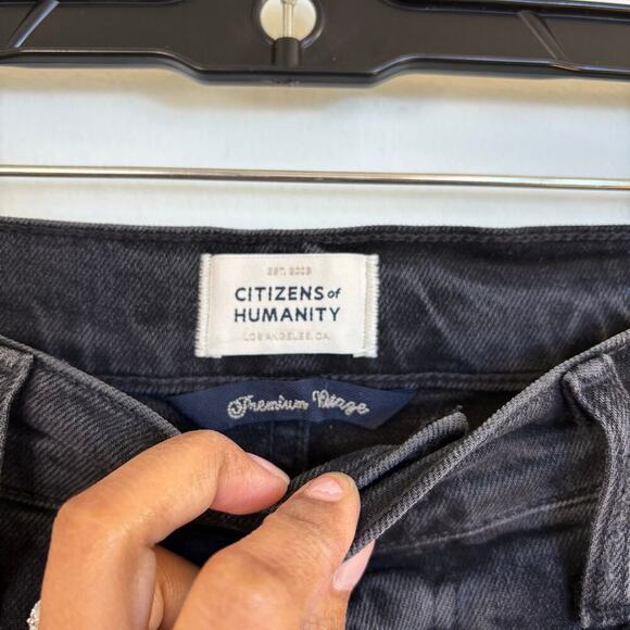 Citizens of Humanity Jolene Straight Jean Size 28 Distressed High Rise Dark Wash - Picture 8 of 15